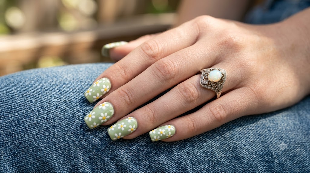Pistachio Retro Floral